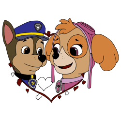 paw patrol skye and chase svg, paw patrol svg, paw patrol clipart, cartoon paw svg, dog patrol svg, digital download