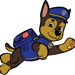 paw patrol chase svg, paw patrol svg, paw patrol clipart, cartoon paw svg, dog patrol svg, digital download-1