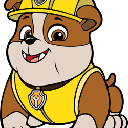 paw patrol rubble svg, paw patrol svg, paw patrol clipart, cartoon paw svg, dog patrol svg, digital download-1