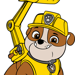 paw patrol rubble svg, paw patrol svg, paw patrol clipart, cartoon paw svg, dog patrol svg, digital download-5