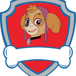 paw patrol skye shield svg, paw patrol svg, paw patrol clipart, cartoon paw svg, dog patrol svg, digital download-1