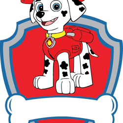 paw patrol marshall shield svg, paw patrol svg, paw patrol clipart, cartoon paw svg, dog patrol svg, digital download-2