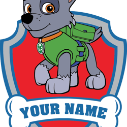 paw patrol rocky shield svg, paw patrol svg, paw patrol clipart, cartoon paw svg, dog patrol svg, digital download-2