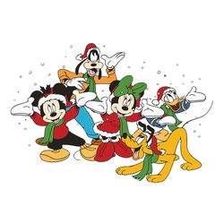 Mickey and friends Christmas Svg, Mickey Svg, Goofy Svg, Donald duck Svg, Disney Christmas Svg, Winter Svg