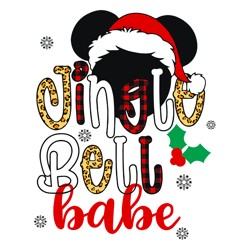 Mickey mouse Jingle bell babe Svg, Disney Christmas Svg, Christmas sublimation, Buffalo plaid, Leopard sublimation