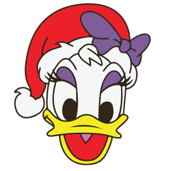 daisy duck santa hat svg, disney christmas svg, daisy duck head svg, digital download