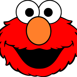 elmo head svg, elmo clipart, elmo birthday svg, sesame street svg, sesame clipart, digital download (1)