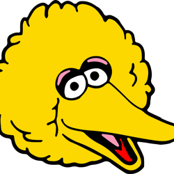big bird head svg, sesame street svg, cartoon svg, children tv series svg, cut files for cricut, digital download