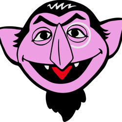 count von count head svg, sesame street svg, cartoon svg, children tv series svg, cut files for cricut, digital download