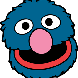 grover head svg, sesame street svg, cartoon svg, children tv series svg, cut files for cricut, digital download
