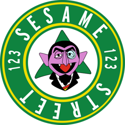 count von count sesame street logo svg, sesame street svg, cartoon svg, children tv series svg, cut files for cricut