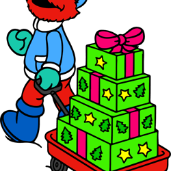 elmo christmas svg, sesame street svg, cartoon svg, children tv series svg, cut files for cricut, instant download (3)