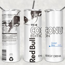 red bull the coconut edition energy drink tumbler png, 20oz & 30oz skinny sublimation designs png, drinks tumbler png