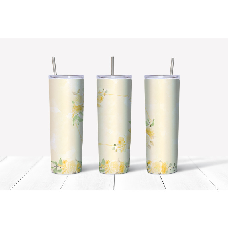 Yellow Floral Frame Watercolor Mockup.jpg