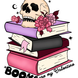 books are my valentine png, skeleton valentine's day sublimation design, valentine's day t-shirt design, retro valentine