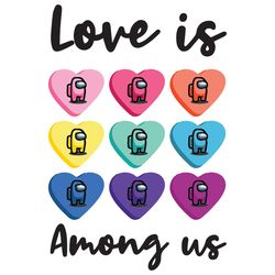 love is among us svg, valentine svg, love svg, among us svg, cute among us svg, among us lover, impostors svg