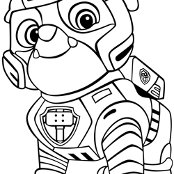 rubble mighty pups outline svg, paw patrol svg, paw patrol clipart, cartoon dog svg, dog patrol svg, digital download