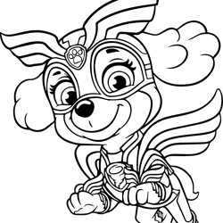 skye outline svg, paw patrol svg, paw patrol clipart, cartoon paw svg, dog patrol svg, digital download (1)