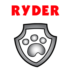 paw patrol ryder shield svg, paw patrol svg, paw patrol clipart, cartoon paw svg, dog patrol svg, digital download