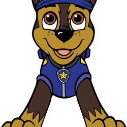 paw patrol chase svg, paw patrol svg, paw patrol clipart, cartoon paw svg, dog patrol svg, digital download (2)