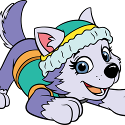 paw patrol everest svg, paw patrol svg, paw patrol clipart, cartoon paw svg, dog patrol svg, digital download (1)