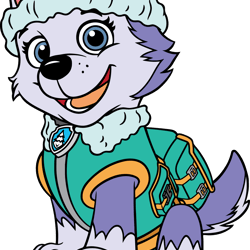 paw patrol everest svg, paw patrol svg, paw patrol clipart, cartoon paw svg, dog patrol svg, digital download (2)