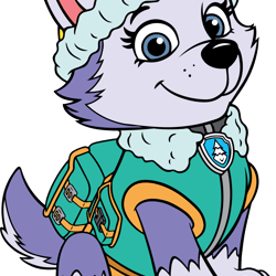 paw patrol everest svg, paw patrol svg, paw patrol clipart, cartoon paw svg, dog patrol svg, digital download (4)