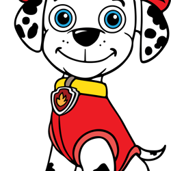 paw patrol marshall svg, paw patrol svg, paw patrol clipart, cartoon paw svg, dog patrol svg, digital download (1)