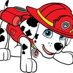 paw patrol marshall svg, paw patrol svg, paw patrol clipart, cartoon paw svg, dog patrol svg, digital download (3)