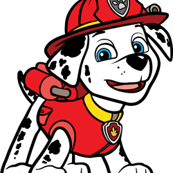 paw patrol marshall svg, paw patrol svg, paw patrol clipart, cartoon paw svg, dog patrol svg, digital download (4)