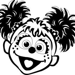 abby cadabby head silhouette svg, sesame street svg, cartoon svg, children tv series svg, cut files for cricut