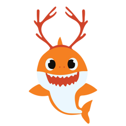 baby shark reindeer christmas svg, cute christmas shark svg, baby shark svg, shark christmas svg, digital download