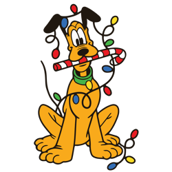 pluto christmas svg, christmas lights svg, disney christmas svg, pluto christmas svg, digital download