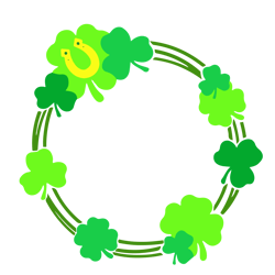 round frame svg, shamrock svg, st. patrick's day svg, st patricks svg, shamrock logo svg, instant download