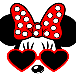 minnie mouse heart sunglasses png, mickey png, disney png, disney mickey svg, mickey christmas png, instant download-1