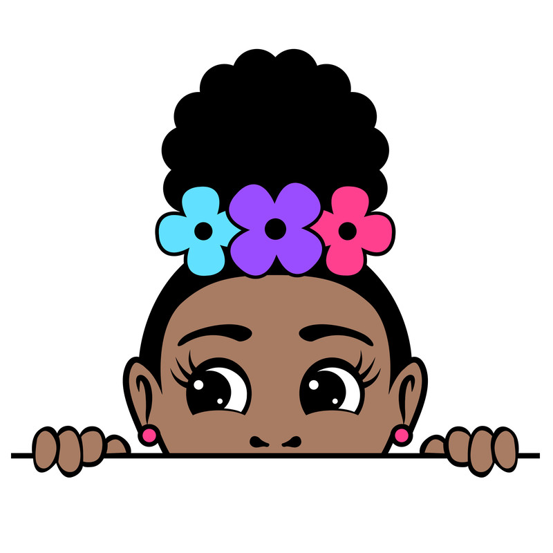 AFRO PUFF ROSES GIRL - PEEKABOO.jpg