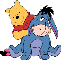winnie eeyore svg, winnie the pooh svg, winnie the pooh png, pooh svg, winnie the pooh clipart, cartoon svg, cut file