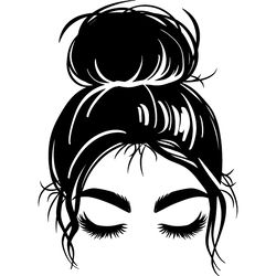 messy bun svg, messy bun with glasses svg, momlife svg, mom skull svg, classy afro woman svg, digital download-11