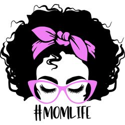 messy bun svg, messy bun with glasses svg, momlife svg, mom skull svg, classy afro woman svg, digital download-46