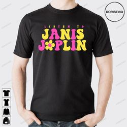 listen to janis joplin daisy ladies limited edition t-shirts