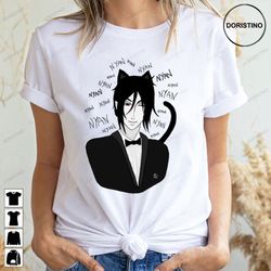 bassy cat butler fan kuroshitsuji limited edition t-shirts