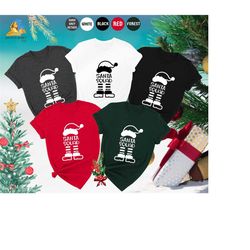 christmas santa squad shirt, santa crew shirt, matching christmas shirt, christmas season tee, family christmas shirt, g