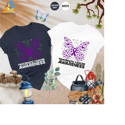pancreatic cancer awareness shirt, purple ribbon cancer shirt, purple butterfly awareness shirt, cancer warrior gift, ca