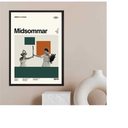 midsommar poster, movie poster, film poster, vintage poster, vintage retro art print, custom poster, wall art print, hom