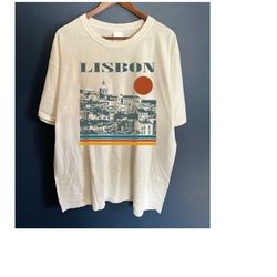 lisbon t-shirt, lisbon shirt, lisbon travel, portugal city tees, lisbon sweater, travel t-shirt, city travel shirt, map
