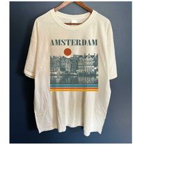 amsterdam t-shirt, amsterdam shirt, amsterdam travel, amsterdam city tees, netherlands t-shirt, city travel shirt, map t