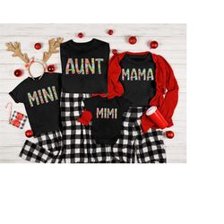 custom family christmas 2023 tshirt, matching family christmas shirts, family christmas gift, xmas party tee, mama,mini,