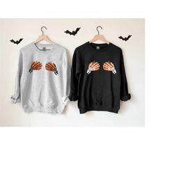 skeleton hand shirts, hand bra shirts, hocus pocus shirts, sanderson sisters shirts, fall shirts, halloween outfits,hall