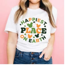 happiest place on earth st patricks day shirt. matching vacation best friend shirt
