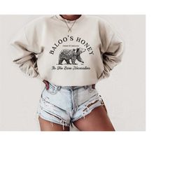jungle book shirt, baloo's honey shirt, simple sweatshirt for women, holiday apparel, minimalist sweater